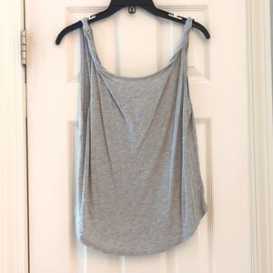 Melrose and Market Tank Top Heather Gray Size M Twist Straps